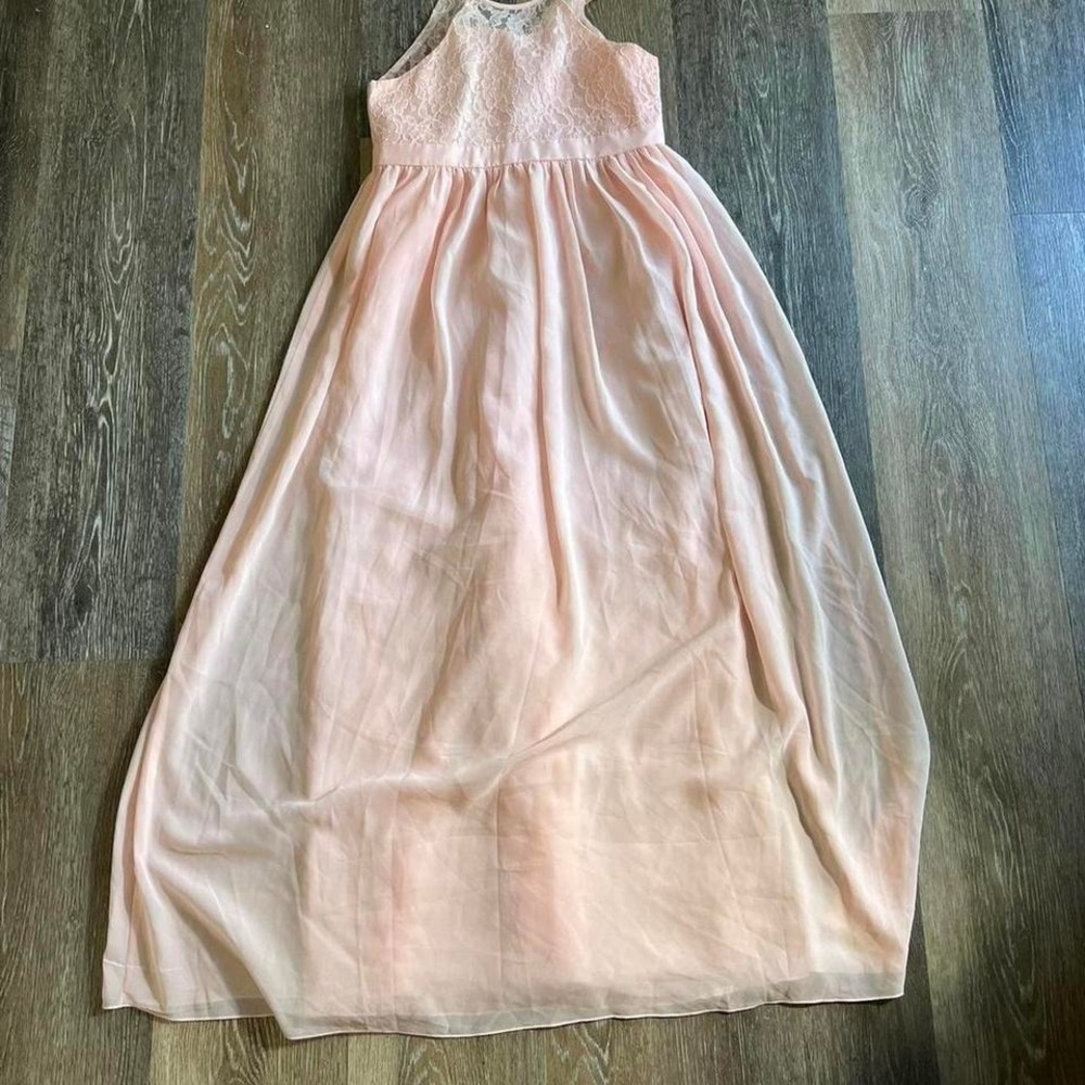 lefiel‎ pink lace maxi dress size 10